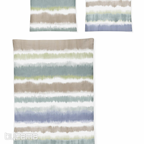 IRISETTE satin de coton luxe BLANCA bleu