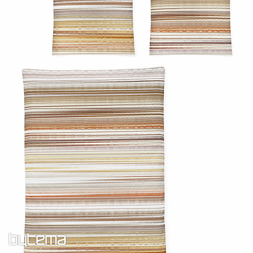 IRISETTE luxueux satin de coton MAGIC 50 rayures orange