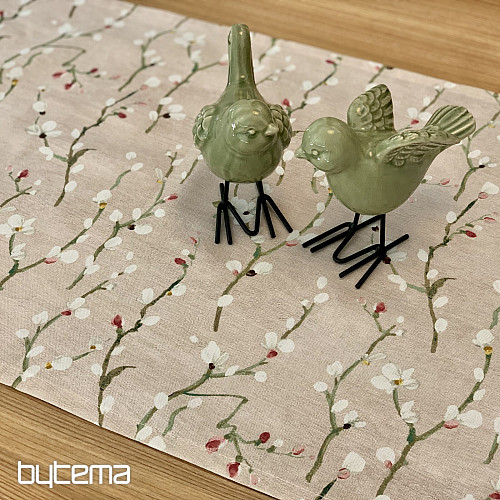 Nappe et châle NOA Twigs petit rose