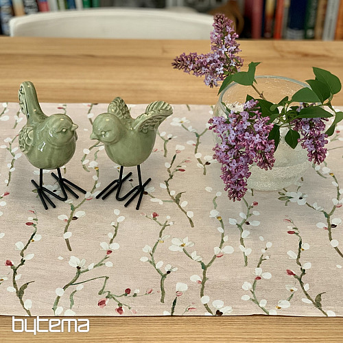 Nappe et châle NOA Twigs petit rose