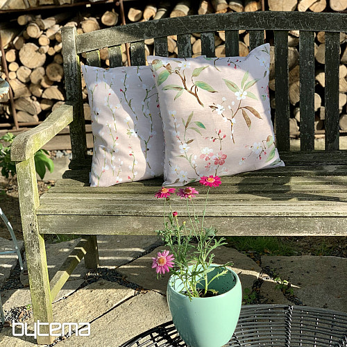 Housse de coussin décorative Brindilles de NOA petit rose