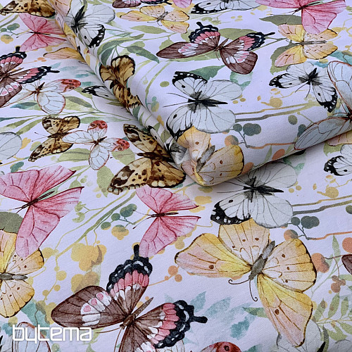 Linge de lit français en satin de coton PAPILLONS