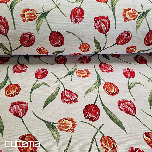 Tissu tapisserie TULIPES III grand motif