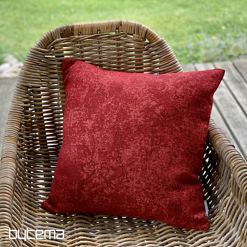 Housse de coussin tapisserie MARBRE ROUGE