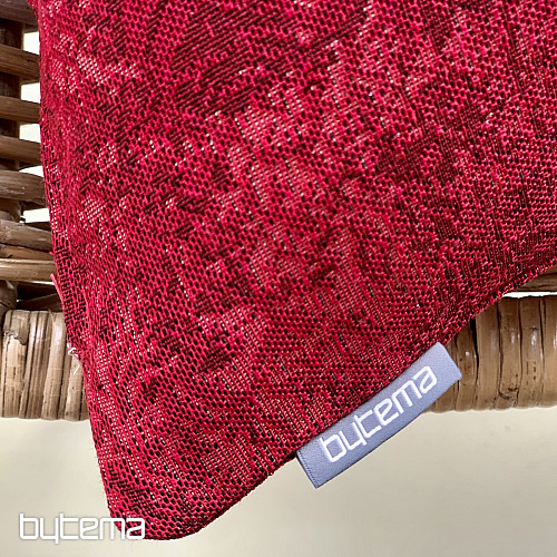Housse de coussin tapisserie MARBRE ROUGE