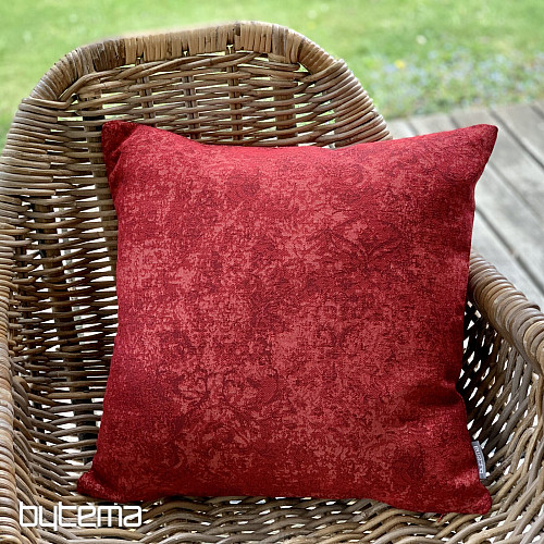 Housse de coussin tapisserie MARBRE ROUGE