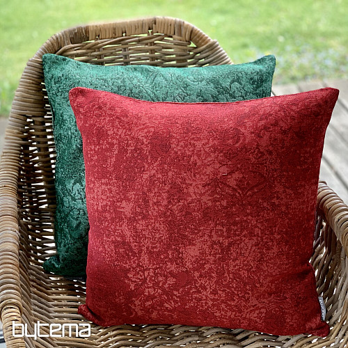 Housse de coussin tapisserie MARBRE ROUGE