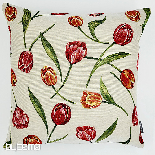 Housse de coussin tapisserie TULIPES III grand motif