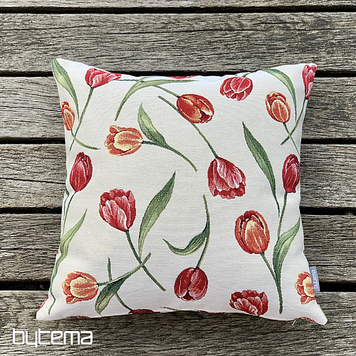 Housse de coussin tapisserie TULIPES III grand motif