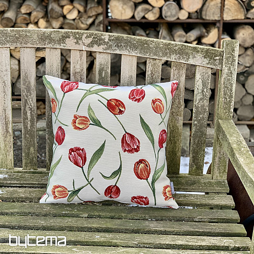Housse de coussin tapisserie TULIPES III grand motif