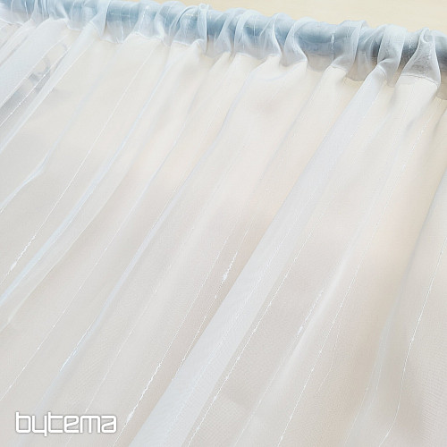 Rideau fini GERSTER lisse blanc