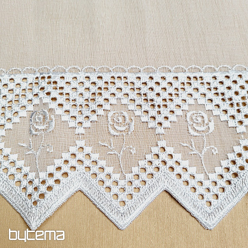 Rideau fini ROSE BLANCHE