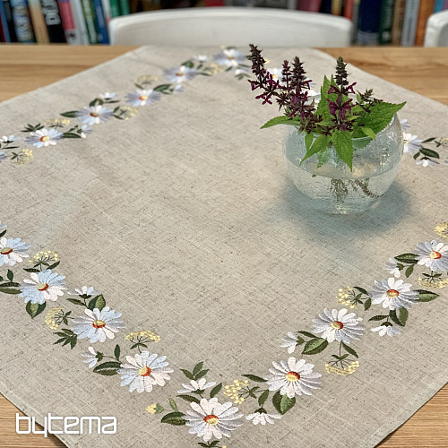 Nappe MARGUERITES BRODÉES