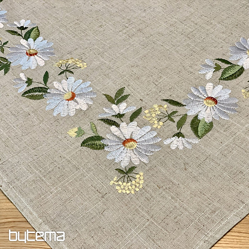 Nappe MARGUERITES BRODÉES