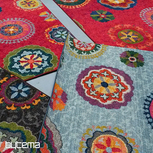 Tapis en pièces MANDALY gris-bleu