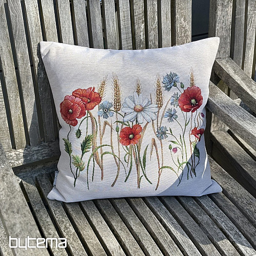 Housse de coussin tapisserie FLEURS DES CHAMPS