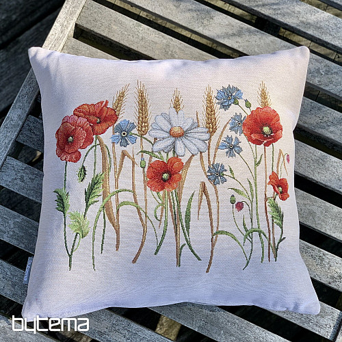 Housse de coussin tapisserie FLEURS DES CHAMPS