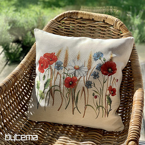 Housse de coussin tapisserie FLEURS DES CHAMPS