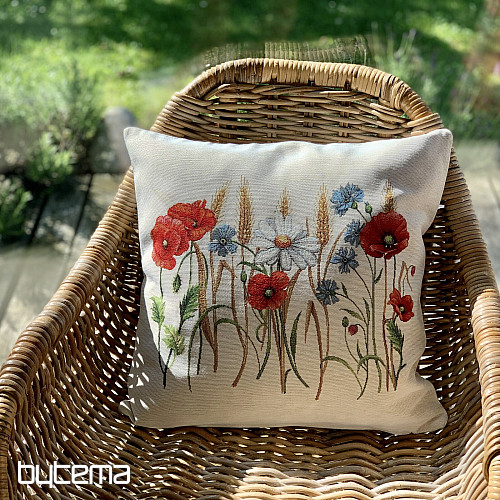 Housse de coussin tapisserie FLEURS DES CHAMPS