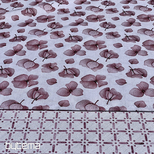 Nappe et châle MONTANA VIEUX ROSE GRILLE