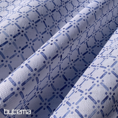 Nappe et écharpe MONTANA GRID BLEU