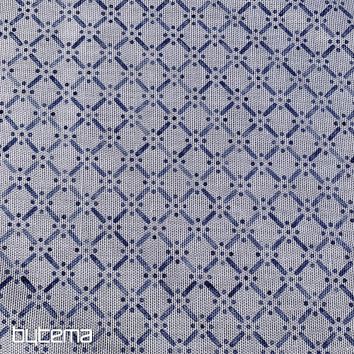 Nappe et écharpe MONTANA GRID BLEU