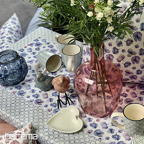 Nappe et écharpe MONTANA GRID BLEU