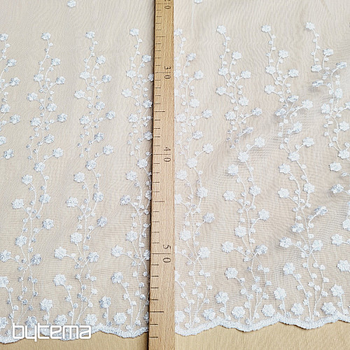 Rideau FLEURS DÉLICATES blanc