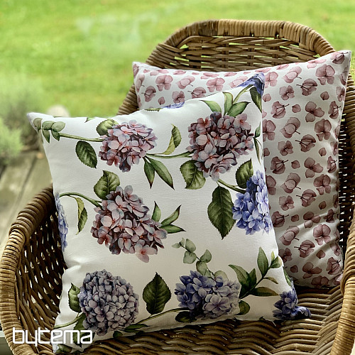 Housse de coussin déco HYDRANGEA BLEU