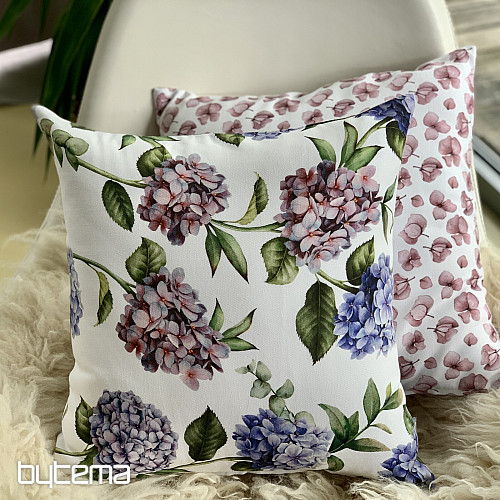 Housse de coussin déco HYDRANGEA BLEU