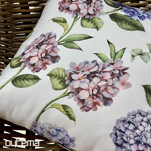 Housse de coussin déco HYDRANGEA BLEU
