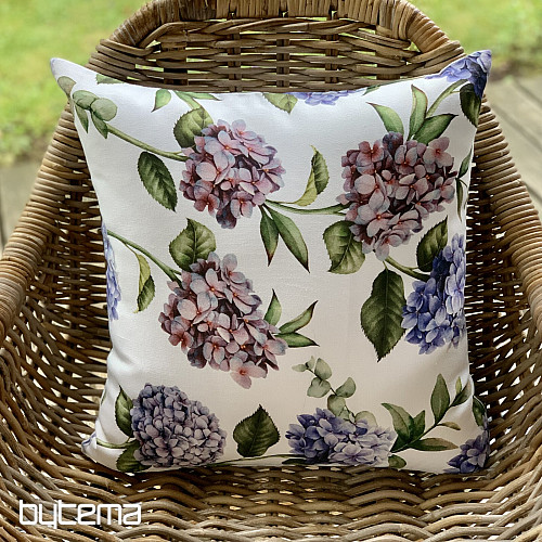 Housse de coussin déco HYDRANGEA BLEU