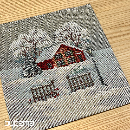 Nappe, châle et set de table Gobelin WINTER IDYLKA