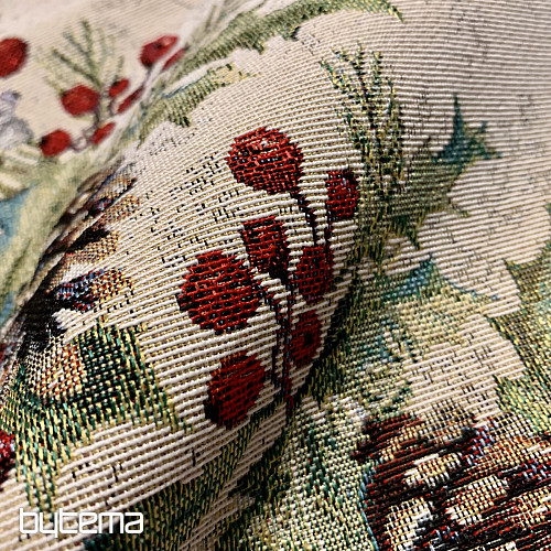 Nappe tapisserie, châle et dressage de table PIN et MISTLETTE