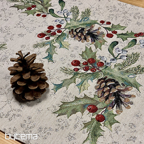 Nappe tapisserie PIN et MISTLETTE