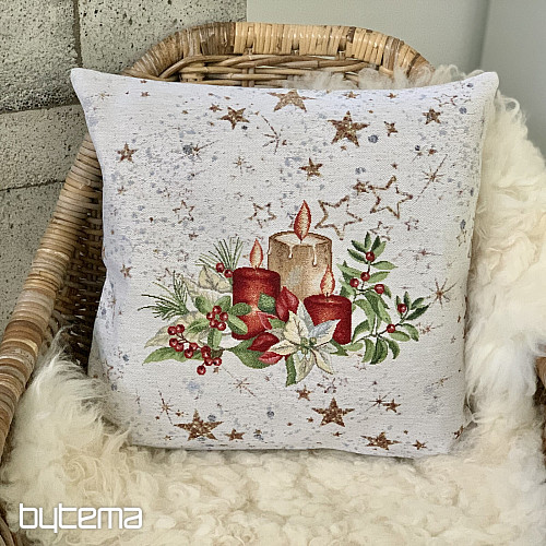 Housse Tapisserie de Noël BOUGIES SUR LES ÉTOILES