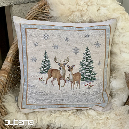 Housse tapisserie de Noël DEER ROMANCE