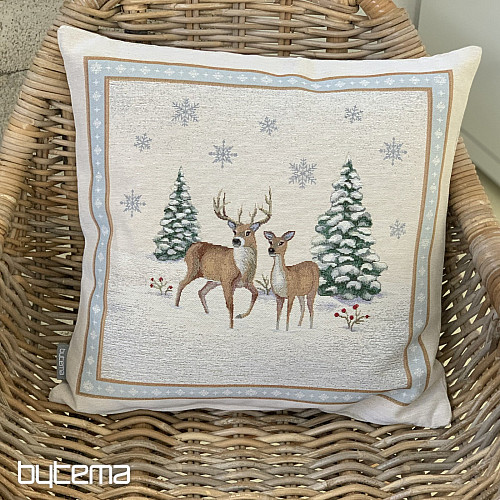 Housse tapisserie de Noël DEER ROMANCE