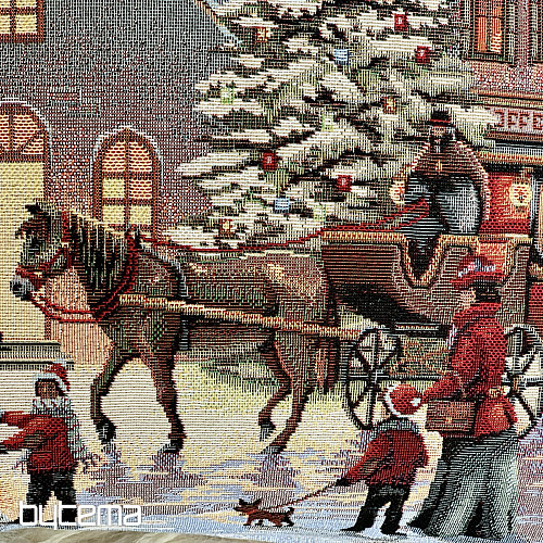 Couverture tapisserie de Noël VILLE DE NOËL