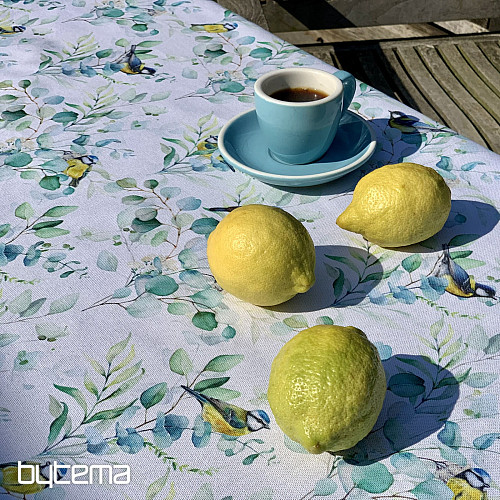 Nappe et écharpe OISEAUX SUR UNE Brindille