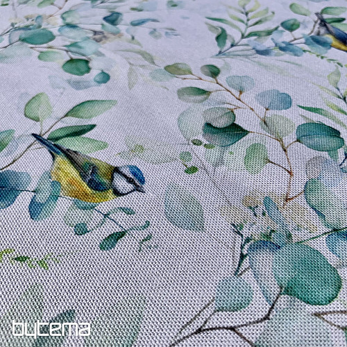 Nappe et écharpe OISEAUX SUR UNE Brindille