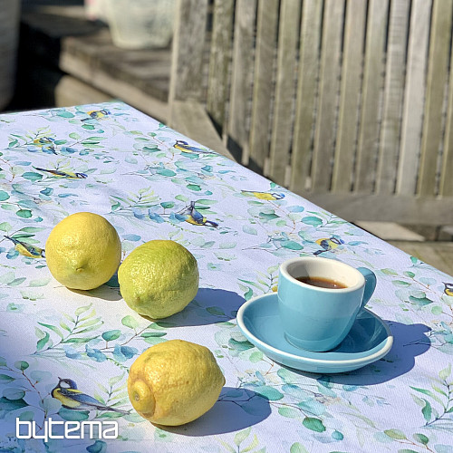 Nappe et écharpe OISEAUX SUR UNE Brindille
