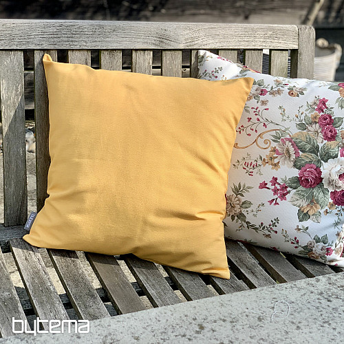 Housse de coussin déco LISO JAUNE