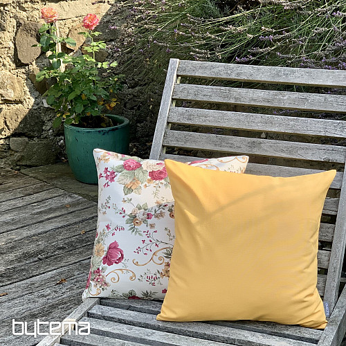 Housse de coussin déco LISO JAUNE