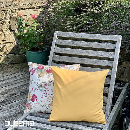 Housse de coussin déco LISO JAUNE