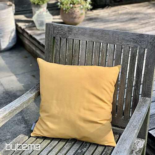 Housse de coussin déco LISO JAUNE