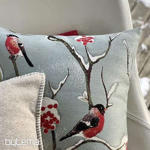 Oreiller de luxe HÍL gris-bleu