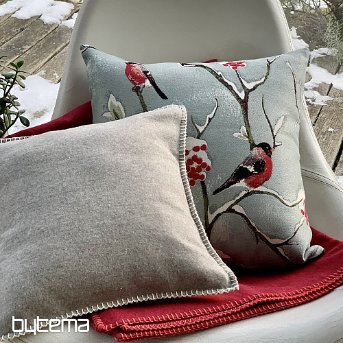 Oreiller de luxe HÍL gris-bleu