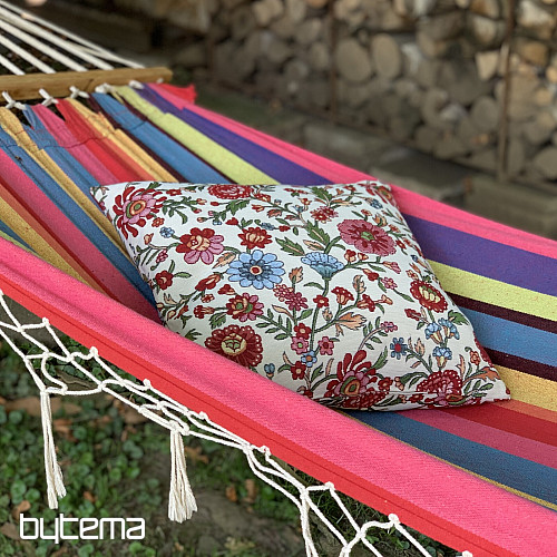 Housse de coussin tapisserie FLEURS PEINTES