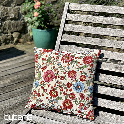 Housse de coussin tapisserie FLEURS PEINTES